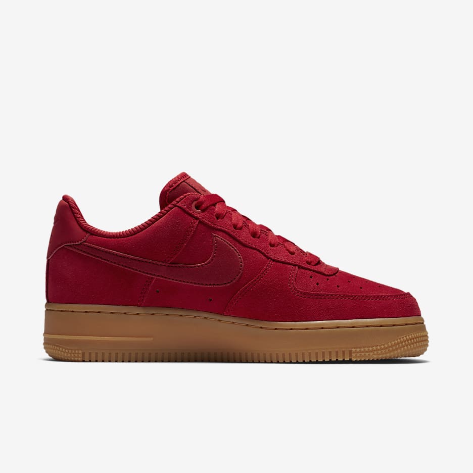 Air force 1 red gum bottom on sale